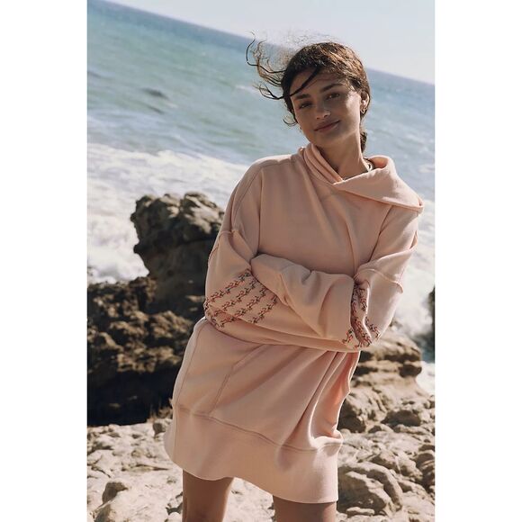 Free People At My Best Embroidered Hoodie Size M - Picture 2 of 11